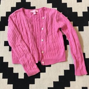 Lilly Pulitzer Pink Cable Knit Cardigan, EUC